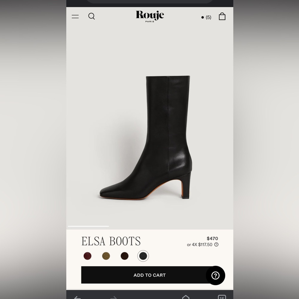 Rouje ELSA BOOTS size 39/ Black Only wore twice.